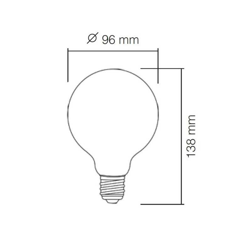 Dimmable LED Bulb G95 8W 2000K