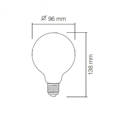 Dimmable LED Bulb G95 8W 2000K