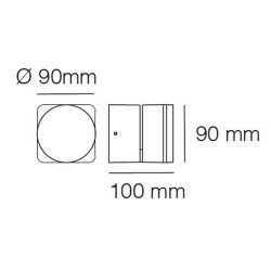 Tivo Outdoor LED Wall Lamp IP54 6W 4000K Round