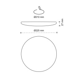 Tango LED Downlight IP54 36W 3000K