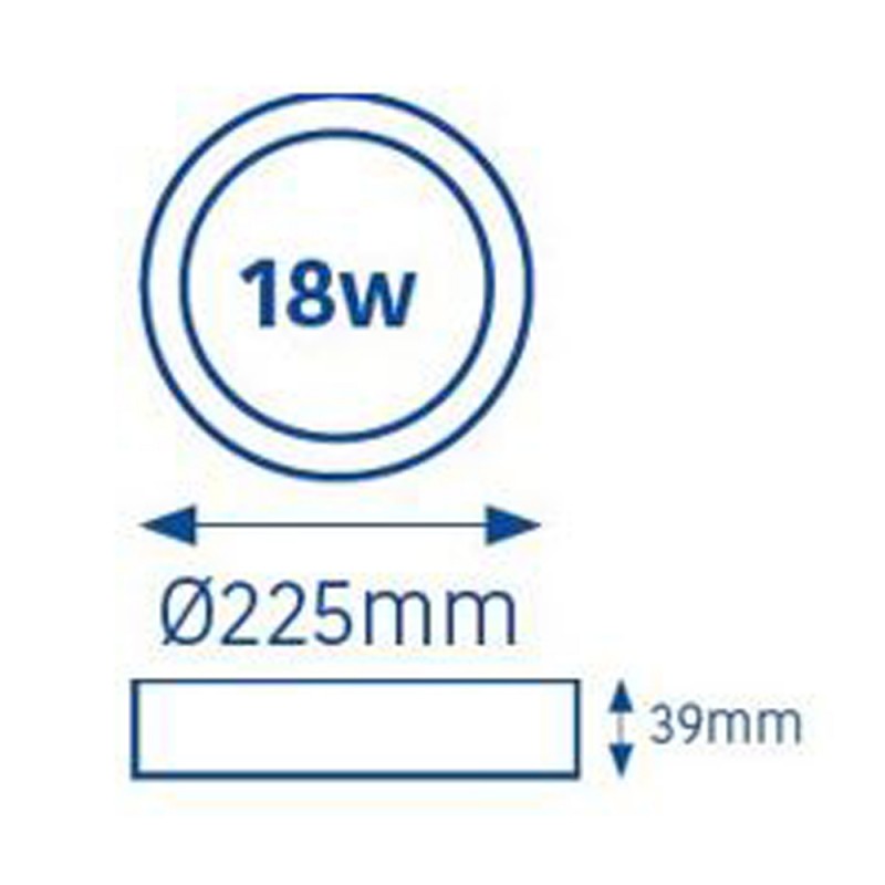 Know LED Flush Mount 18W IP54 4000K 1440Lm Round White