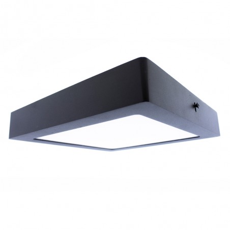 Know LED Flush Mount 18W IP54 Square Anthracite Grey