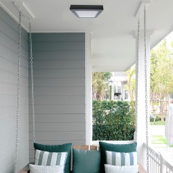 Know LED Flush Mount 18W IP54 Square Anthracite Grey