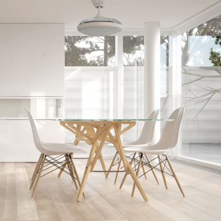 Comedor decorado con Ventilador AC Nuba Led 36W CCT