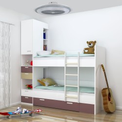 Ventilador AC Liria Led 40W CCT instalado en un dormitorio infantil