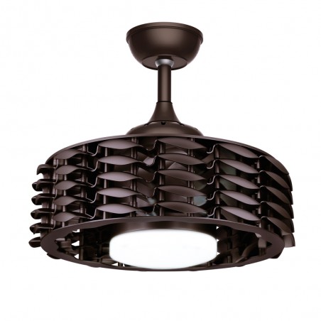 Alum DC LED Ceiling Fan 24W CCT Black