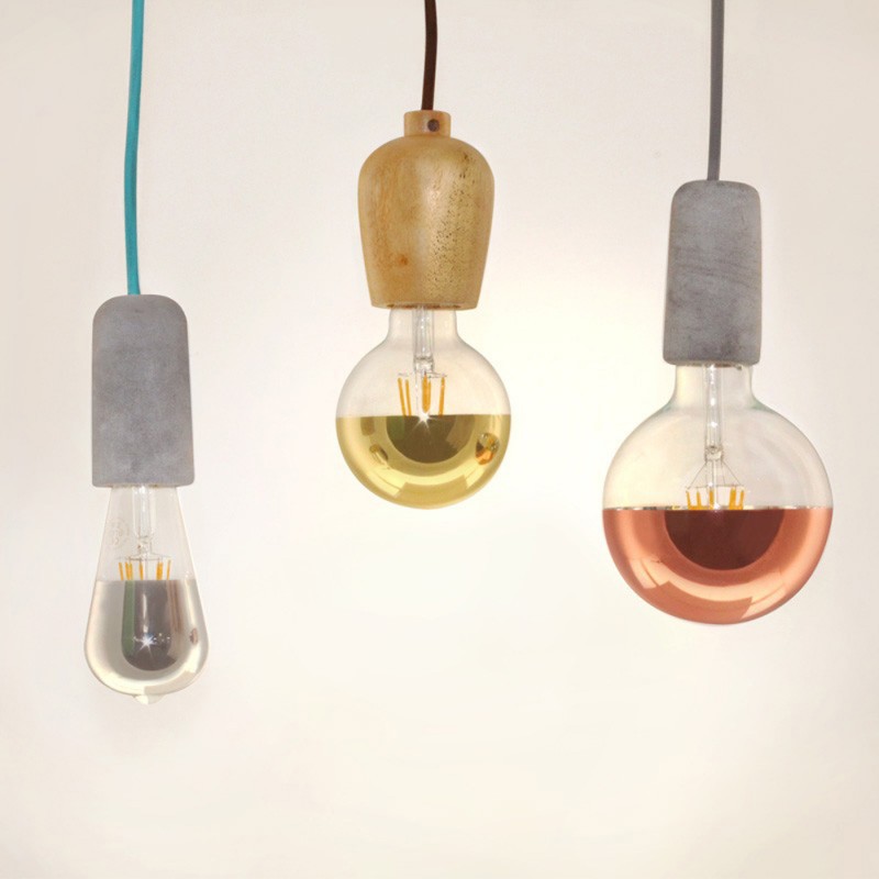 E27 Light Bulb G125 6W 2700K Half Mirror Copper