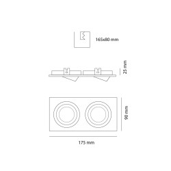 Cota EMPOTRABLE HELIUM ALUMINIO (2 LUCES)