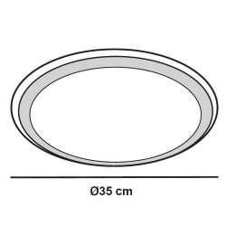 Melissa Dimmable LED Flush Light 40W CCT