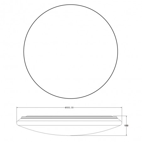 Sever LED Ceiling Flush Light 100W Matt Round