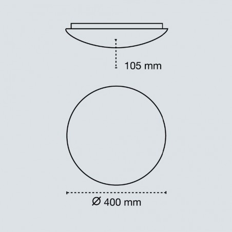 Sever LED Ceiling Flush Lights 42W Matt White