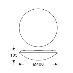 Sever Dimmable LED Flush Light 42W 3CCT Star Effect