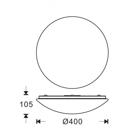 Sever Dimmable LED Flush Light 42W 3CCT Star Effect