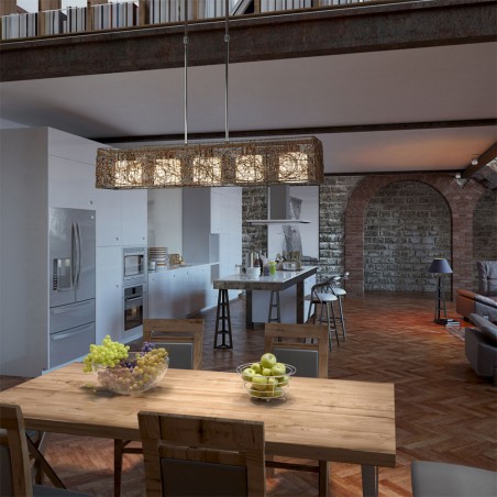 Alexandra Pendant Light Wenge Rectangular