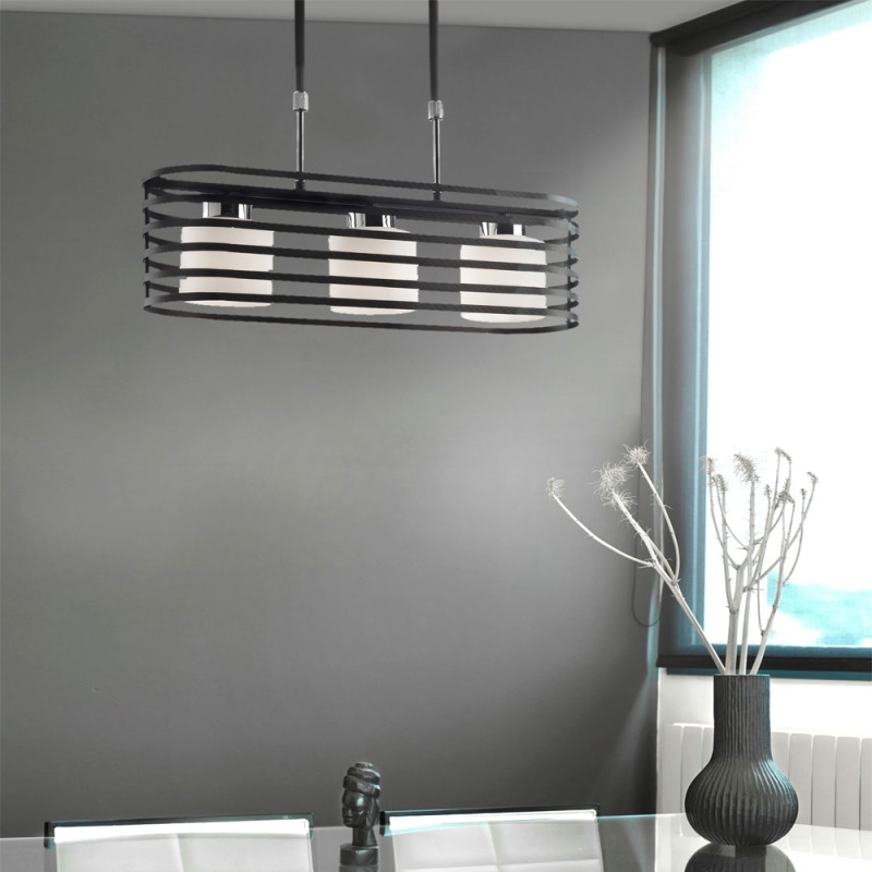 Cell Pendant Light Wenge 3-Lights