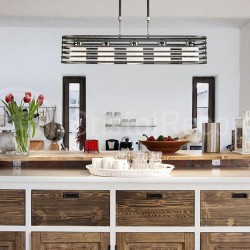 Cell Pendant Light Wenge 5 Lights