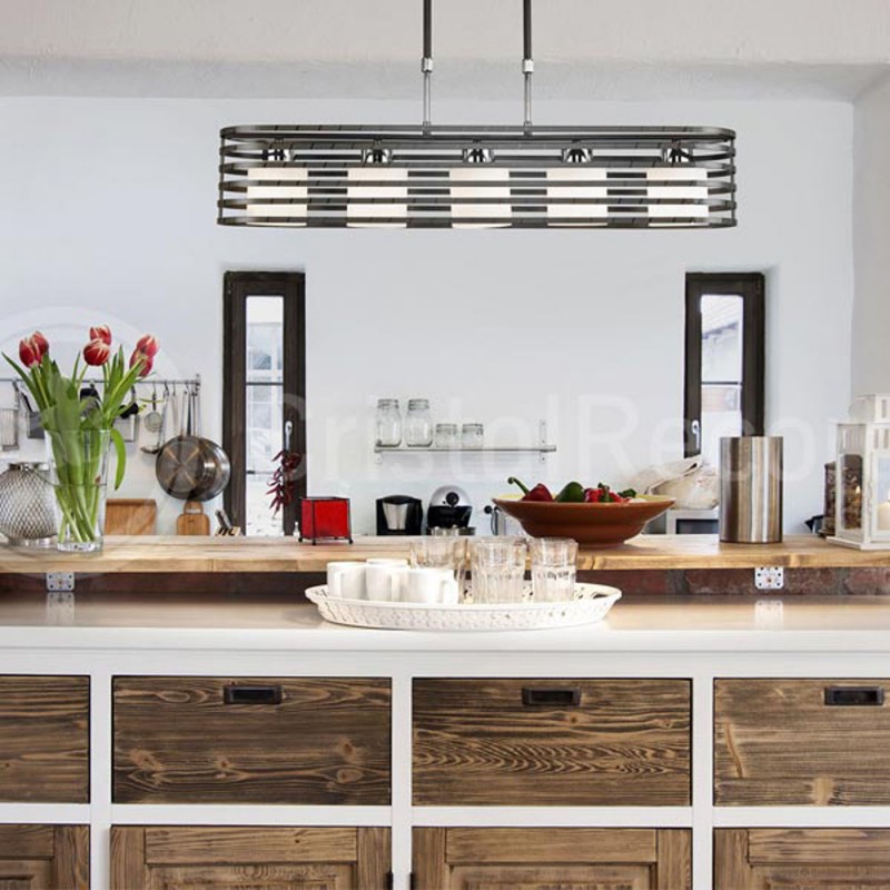 Cell Pendant Light Wenge 5 Lights