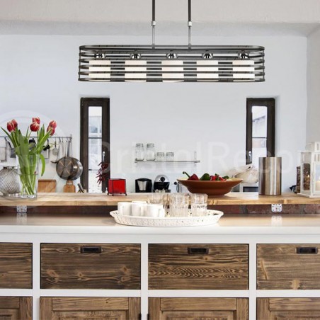 Cell Pendant Light Wenge 5 Lights