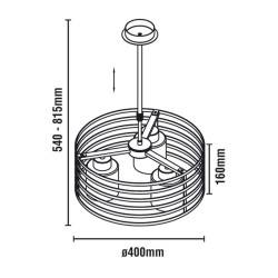 Cell Pendant Light Wenge Cylinder