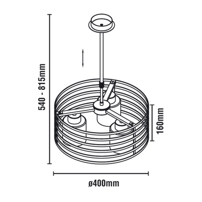 Cell Pendant Light Wenge Cylinder