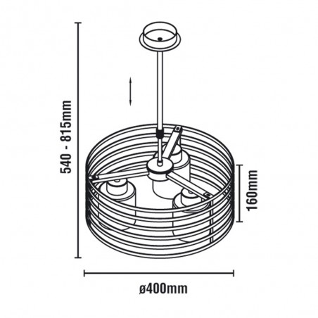 Cell Pendant Light Wenge Cylinder