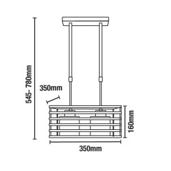 Cell Pendant Light Silver Square