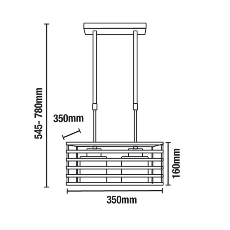 Cell Pendant Light Silver Square