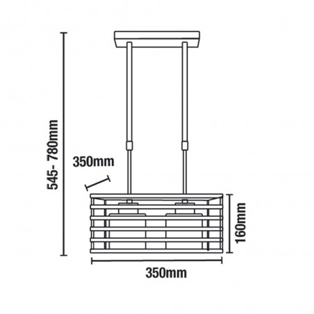 Cell Pendant Light Silver Square