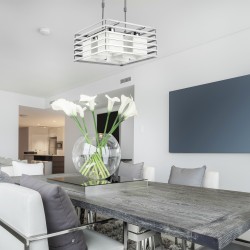 Cell Pendant Light Silver Square