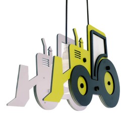 Yellow Tractor Pendant Light Nursery