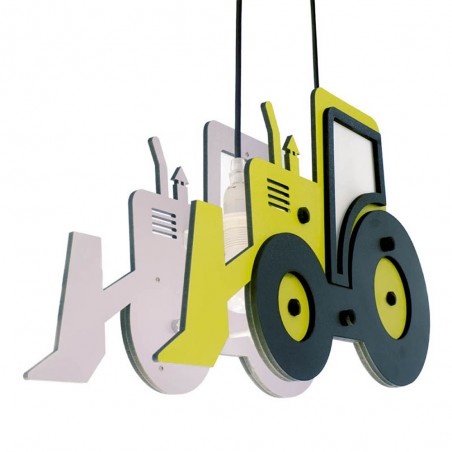 Yellow Tractor Pendant Light Nursery
