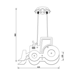 Yellow Tractor Pendant Light Nursery