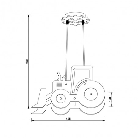 Yellow Tractor Pendant Light Nursery