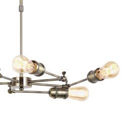 Old Gold Atomic New 5 Light Pendant Lamp
