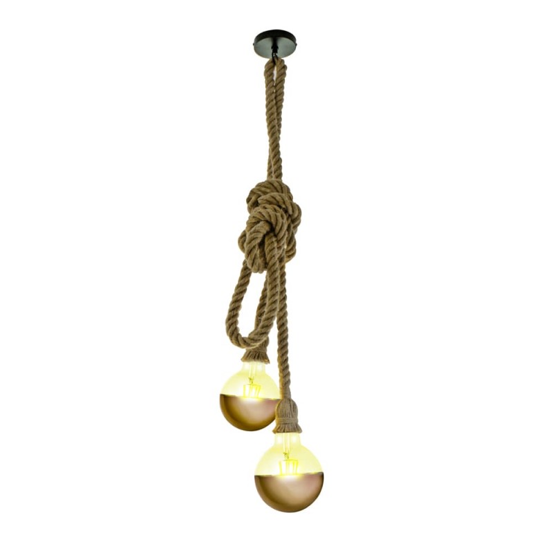 Winery 2-Light Rope Pendant Ceiling Lamp