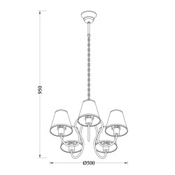 Candy Chandelier 5xE27 Kids Room