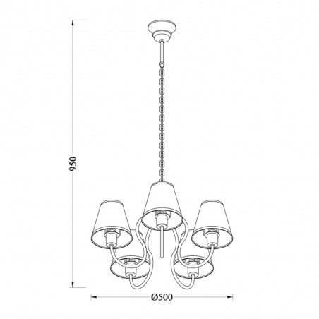 Candy Chandelier 5xE27 Kids Room