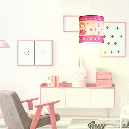 Pink Princess Pendant Light Nursery