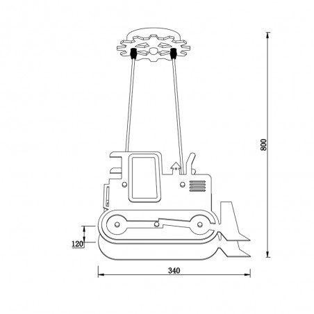 Yellow Excavator Pendant Light Nursey