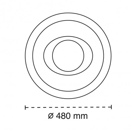 Cota del Plafón Smart Ryad 85W 3CCT regulable