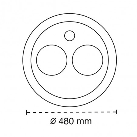 Cota del Plafón Smart Rus 85W 3CCT regulable