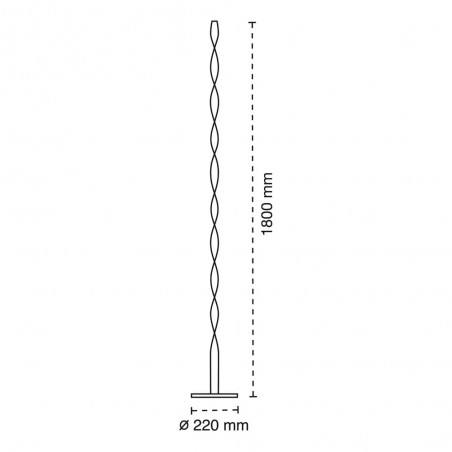 Cota de la Lámpara de pie LED Gala blanco