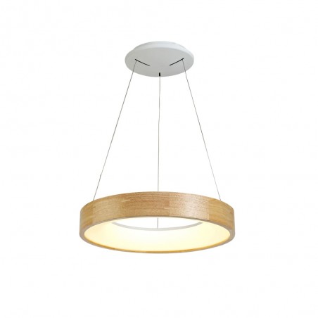 Lámpara de techo led Mad 28W madera natural encendido