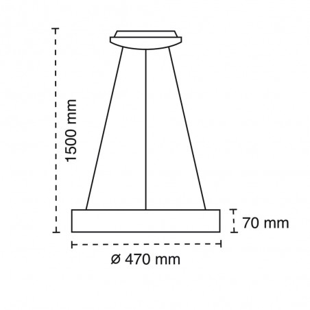 Cota Lámpara de techo led Mad 28W madera natural