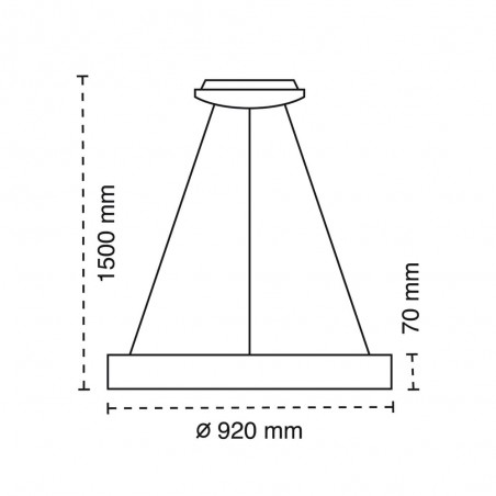 Cota Lámpara de techo led Mad 56W madera natural