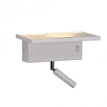 Aplique LED Rob 5W+3W USB y cargador wireless