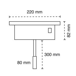 Cota Aplique LED Rob2 5W+3W USB y cargador wireless