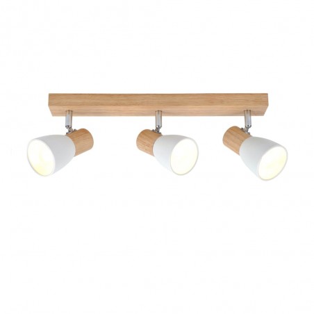 Plafón Lan con tres focos encendido