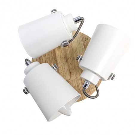 Plafón Dera redondo con tres focos vista cenital