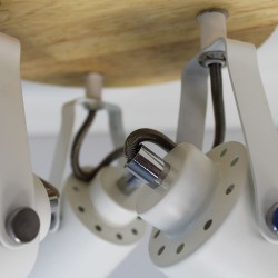 Plano detalle Plafón Dera redondo con tres focos